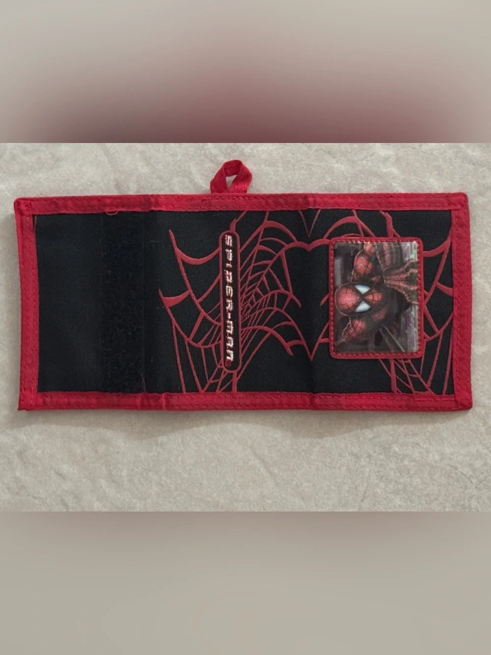 NEW - Spider-Man Black and Red Velcro Wallet